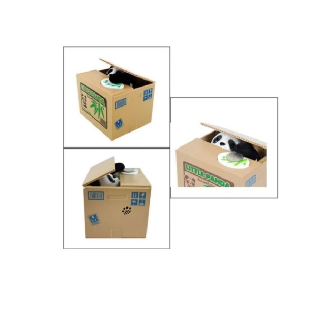 Juguete Alcancía Para Niños Panda Roba Monedas