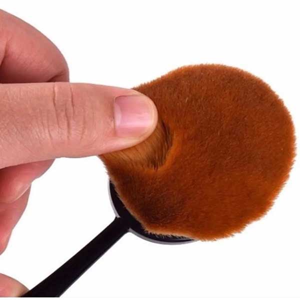 SET 10 BROCHAS OVALADAS PARA MAQUILLAJE PROFESIONAL