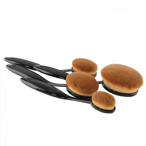 SET 10 BROCHAS OVALADAS PARA MAQUILLAJE PROFESIONAL