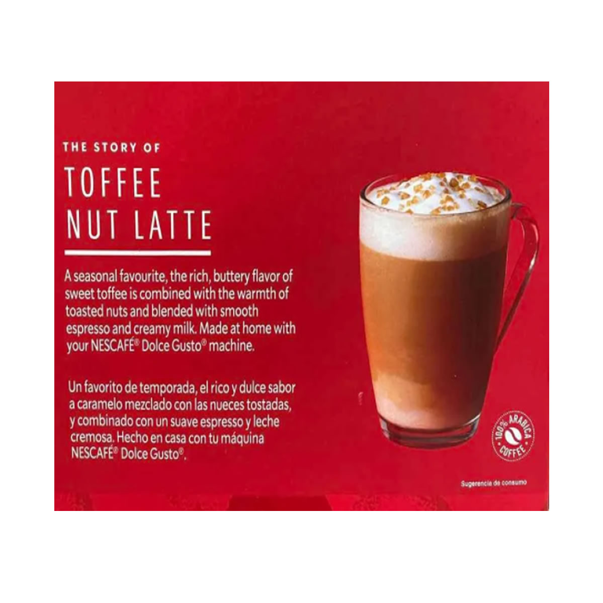 Starbucks Dolce Gusto Toffee Nut Latte 48 Cápsulas/ 24 Tazas