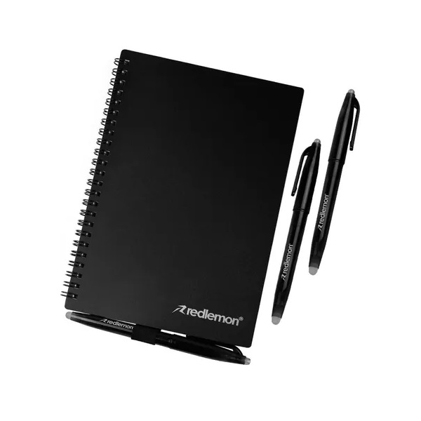 Cuaderno Inteligente Reutilizable 50 Hojas 3 Plumas Redlemon