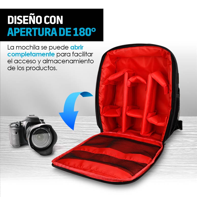 Mochila para Cámara Fotográfica Básica Mod. M-2000 Redlemon