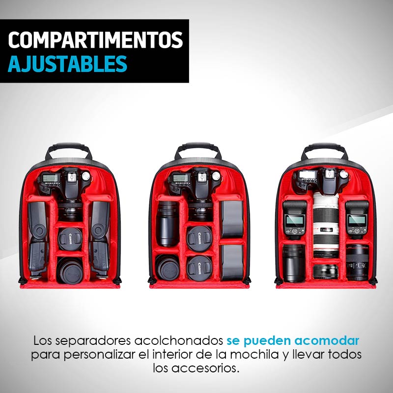 Mochila para Cámara Fotográfica Básica Mod. M-2000 Redlemon