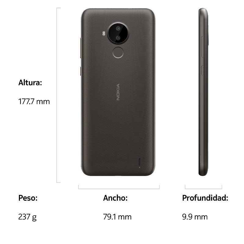 Nokia C30, 64 Gb, 2 Gb Ram, Dual Sim, Gris