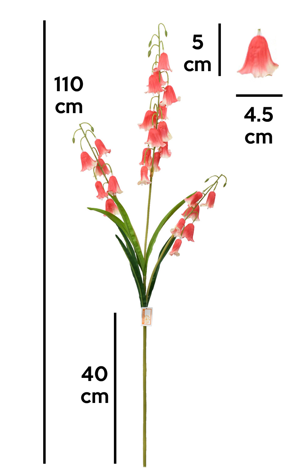 Campanita Flor Artificial Rojo Pack 3 pz Blumart