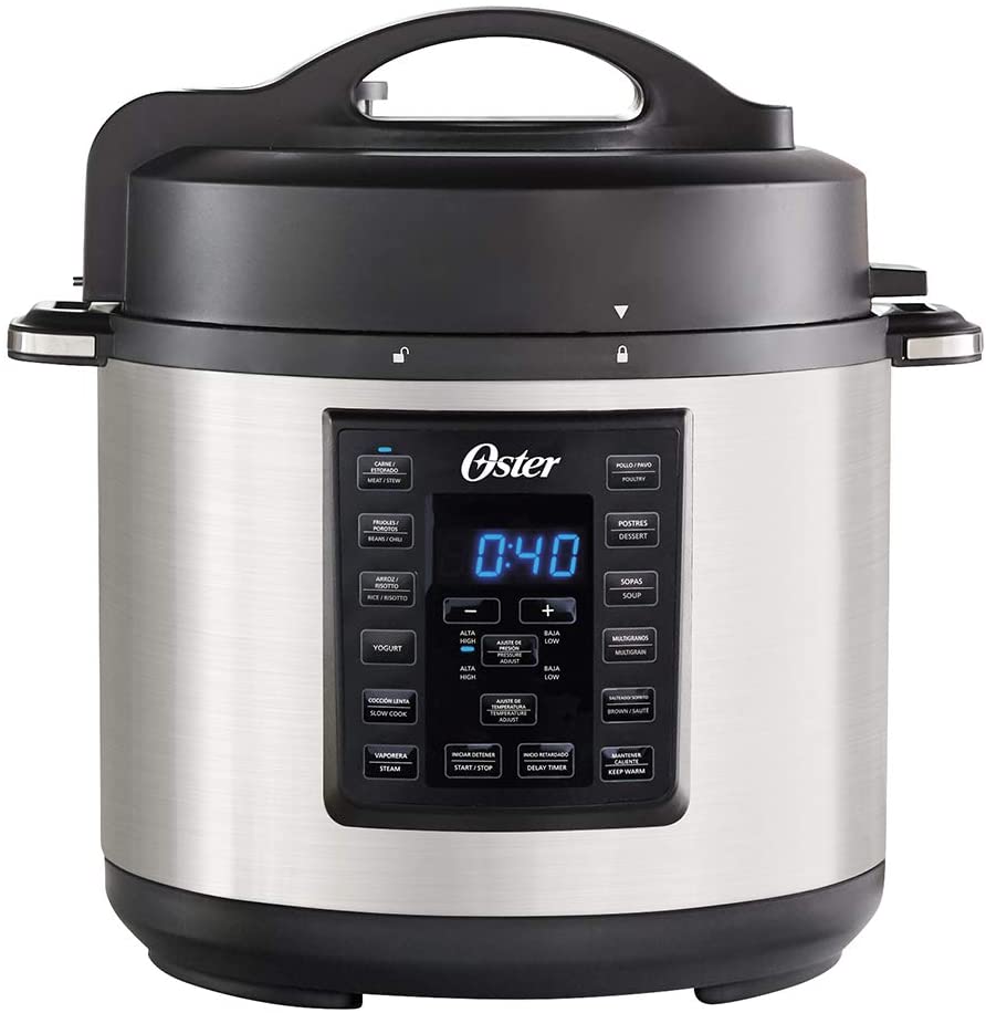 Oster Multi Olla De Presión, Oster, Color Acero, 5.7lt 12 Funciones