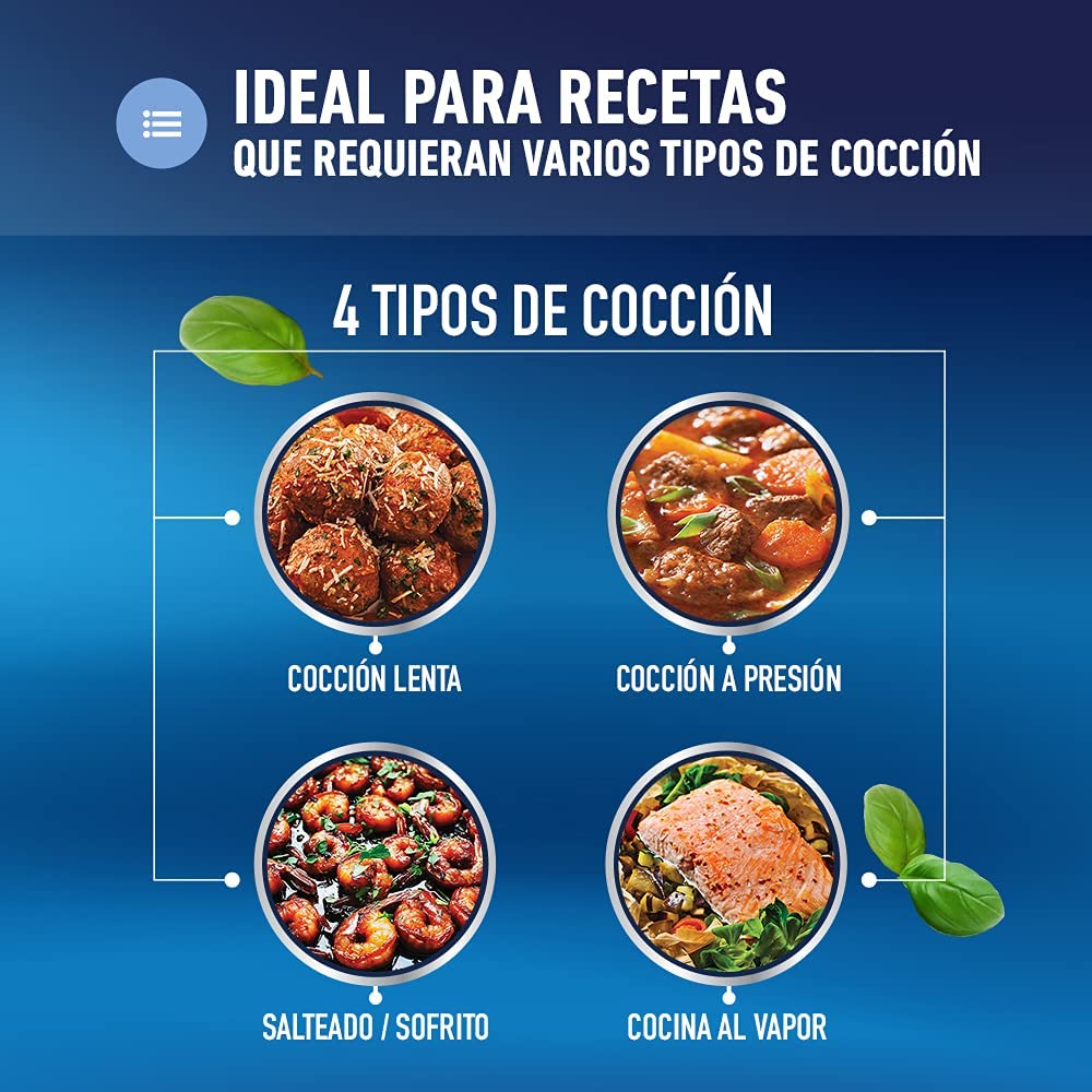 Oster Multi Olla De Presión, Oster, Color Acero, 5.7lt 12 Funciones