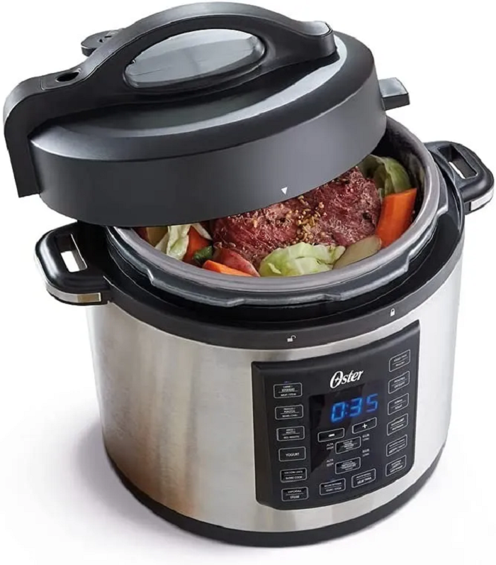 Oster Multi Olla De Presión, Oster, Color Acero, 5.7lt 12 Funciones