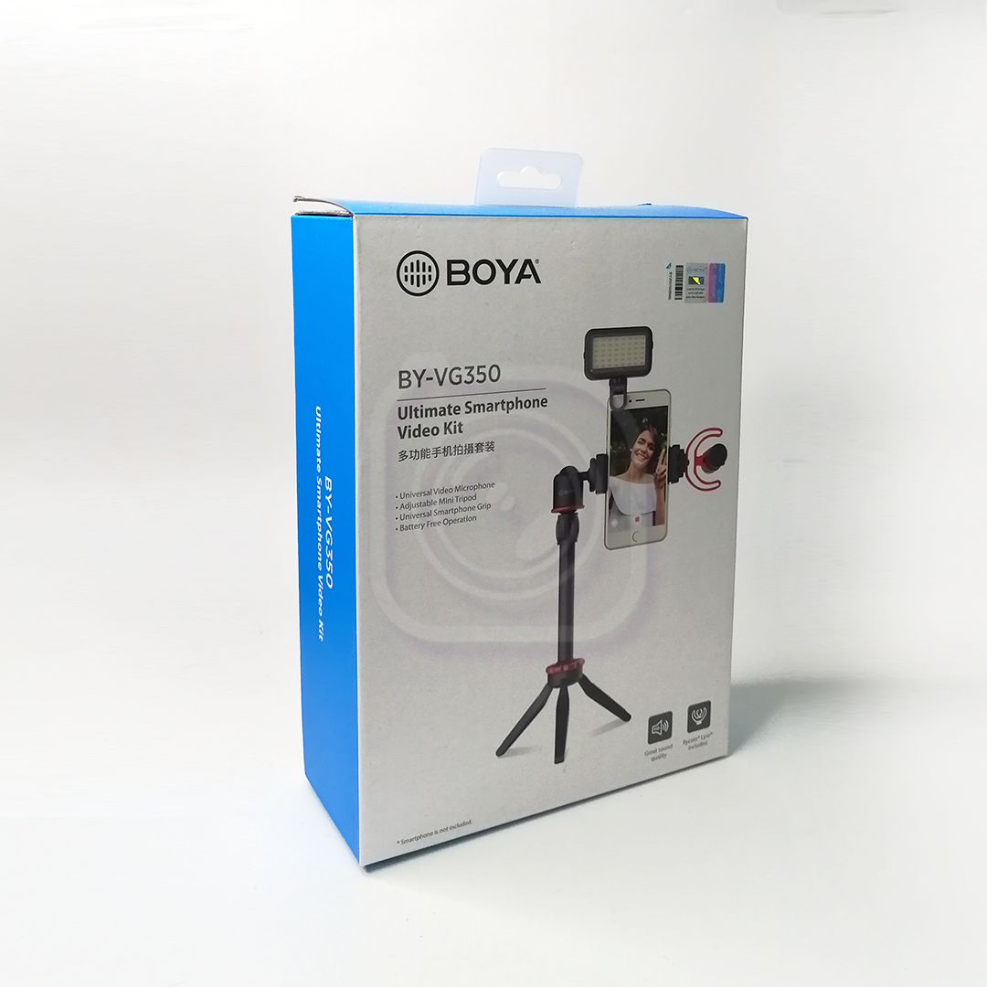 Boya BY-VG350 Kit De Micrófono Para Teléfonos Con Trípode Y Luz Led