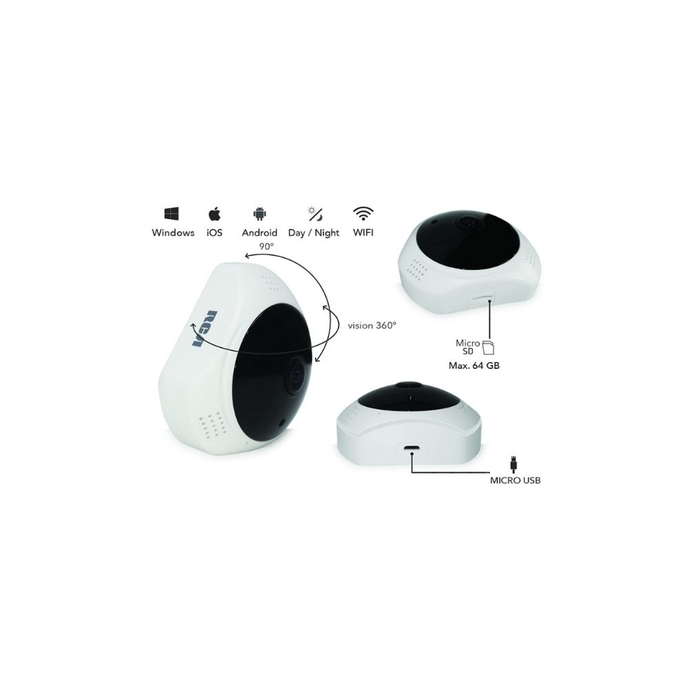 RCA cámara de Seguridad IP WiFi 360 Grados.