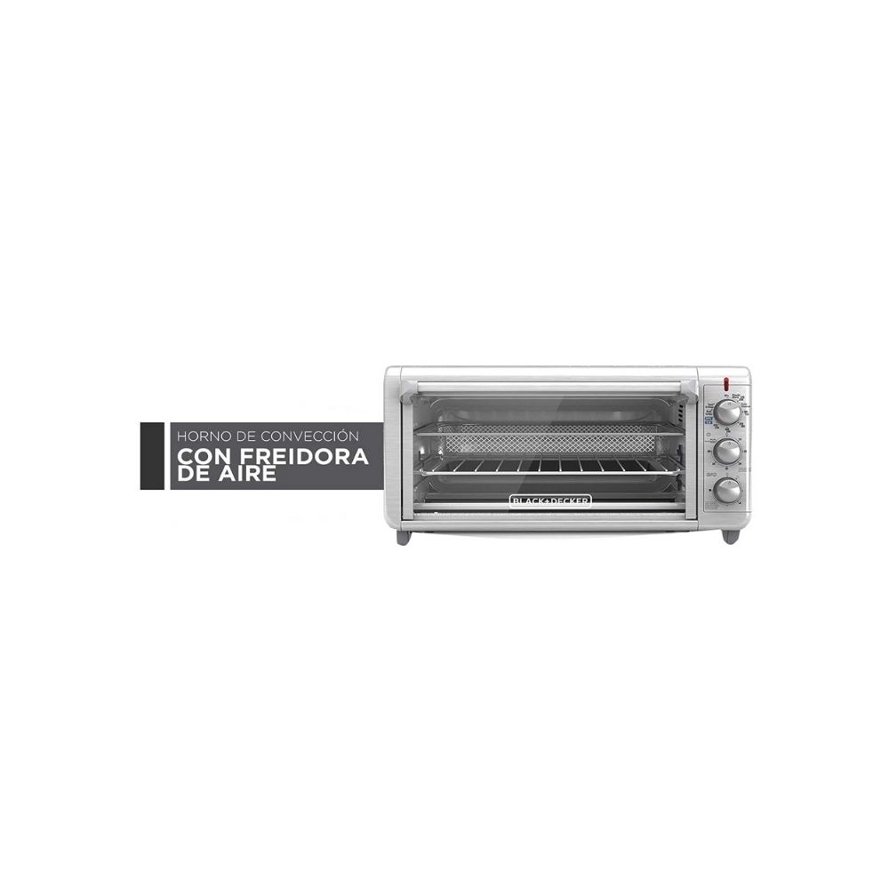 Horno Eléctrico Black & Decker con Freidora de Aire y Sistema de Convección, 30 Litros TO3265XSS-LA