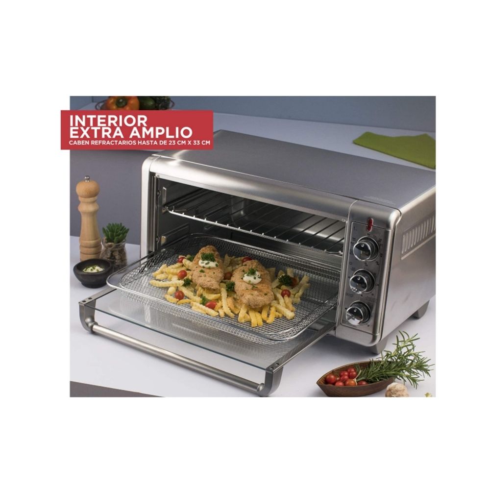 Horno Eléctrico Black & Decker con Freidora de Aire y Sistema de Convección, 30 Litros TO3265XSS-LA