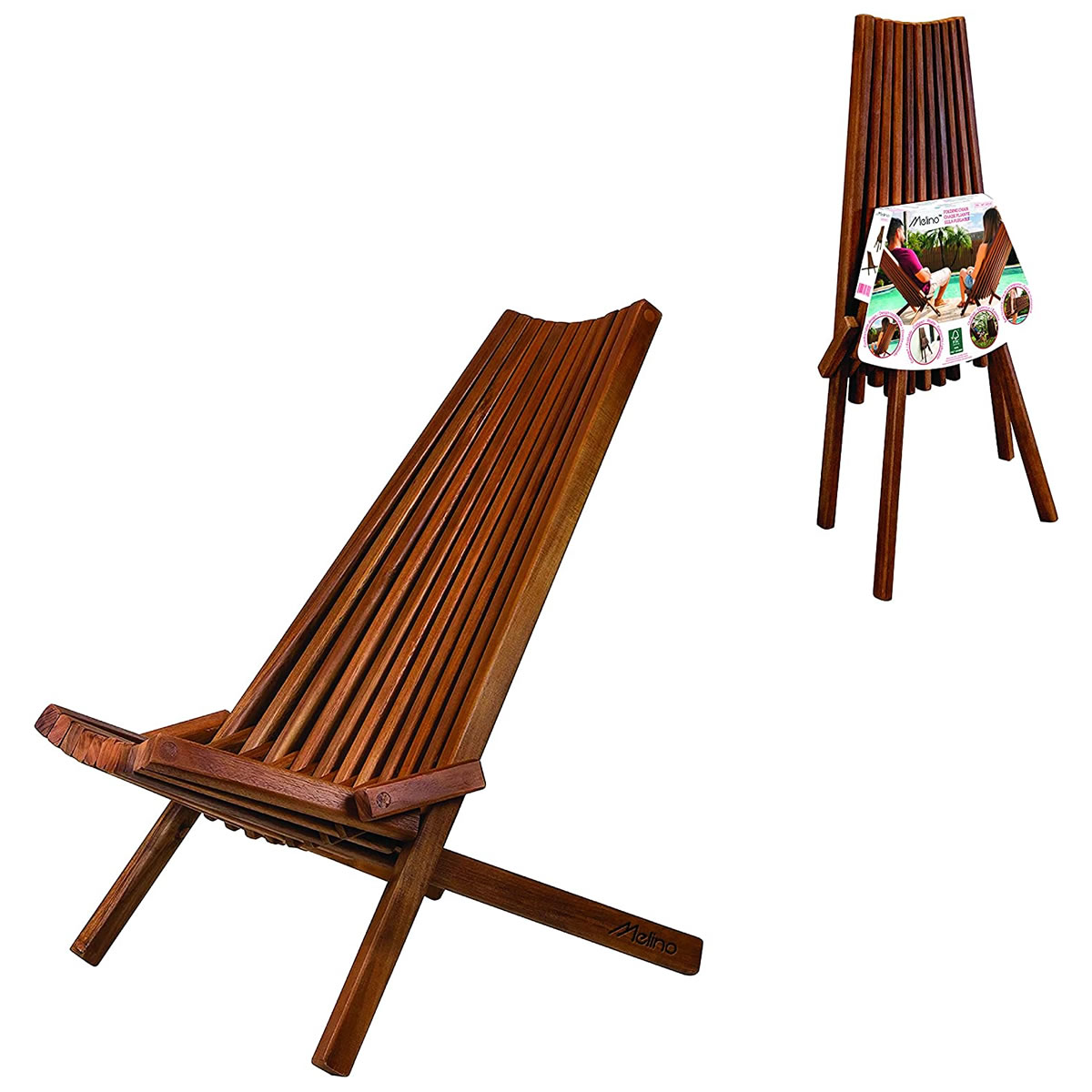 Silla Para Jardín Plegable de Madera Melino 2621061 CST