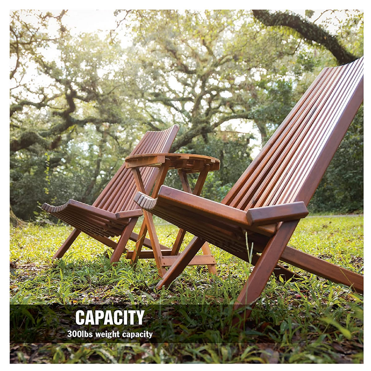 Silla Para Jardín Plegable de Madera Melino 2621061 CST