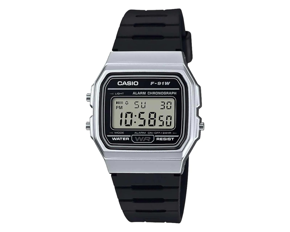 Casio F-91WM-7ACF Reloj negro con plata
