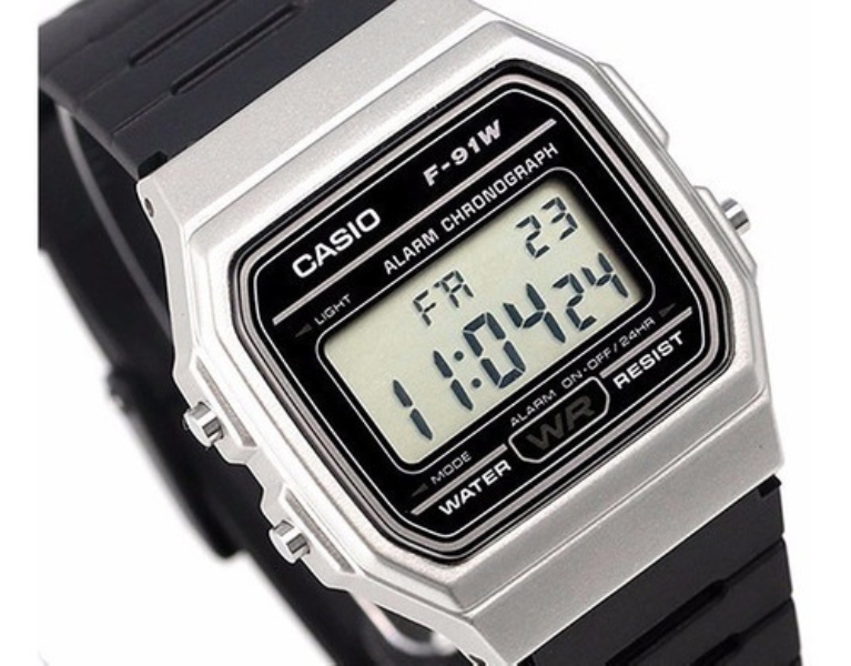 Casio F-91WM-7ACF Reloj negro con plata