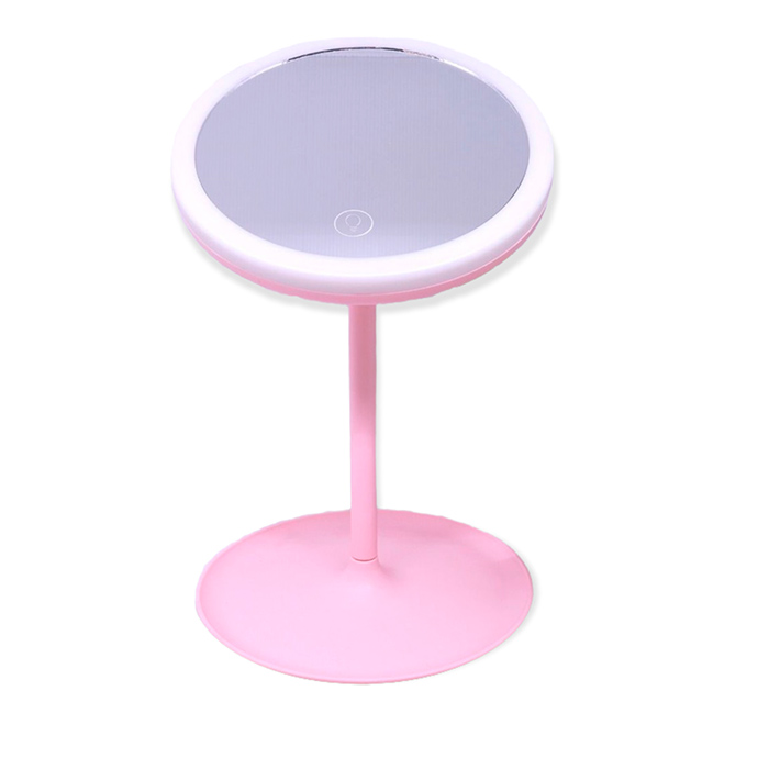 Espejo de maquillaje con luz LED portátil