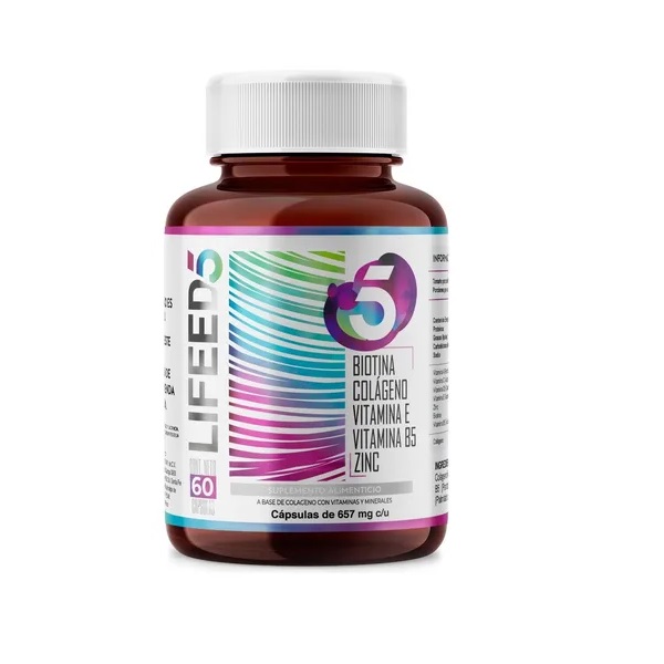 Lifeed Hair Con Biotina, Colageno, Zinc, Vitamina E Y Vit B5
