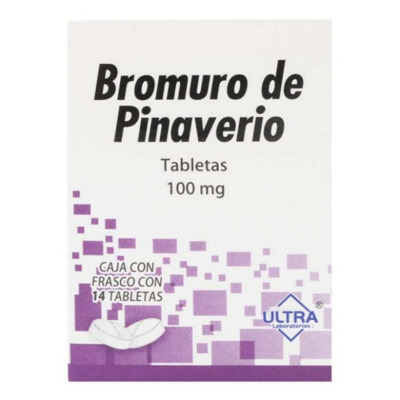 Bromuro De Pinaverio, Ultra 100mg Con 14 Tabletas