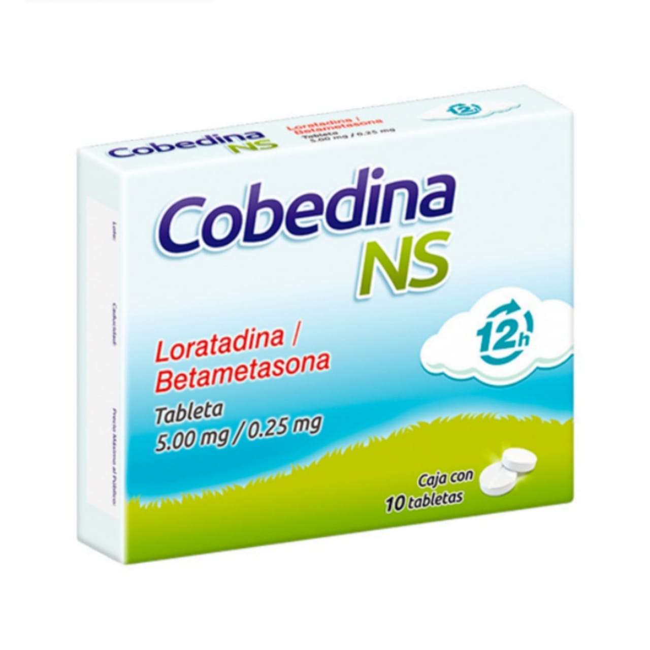 Cobedina NS, Loratadina/Betametasona 5.00/0.25mg Caja Con 10 Tabletas