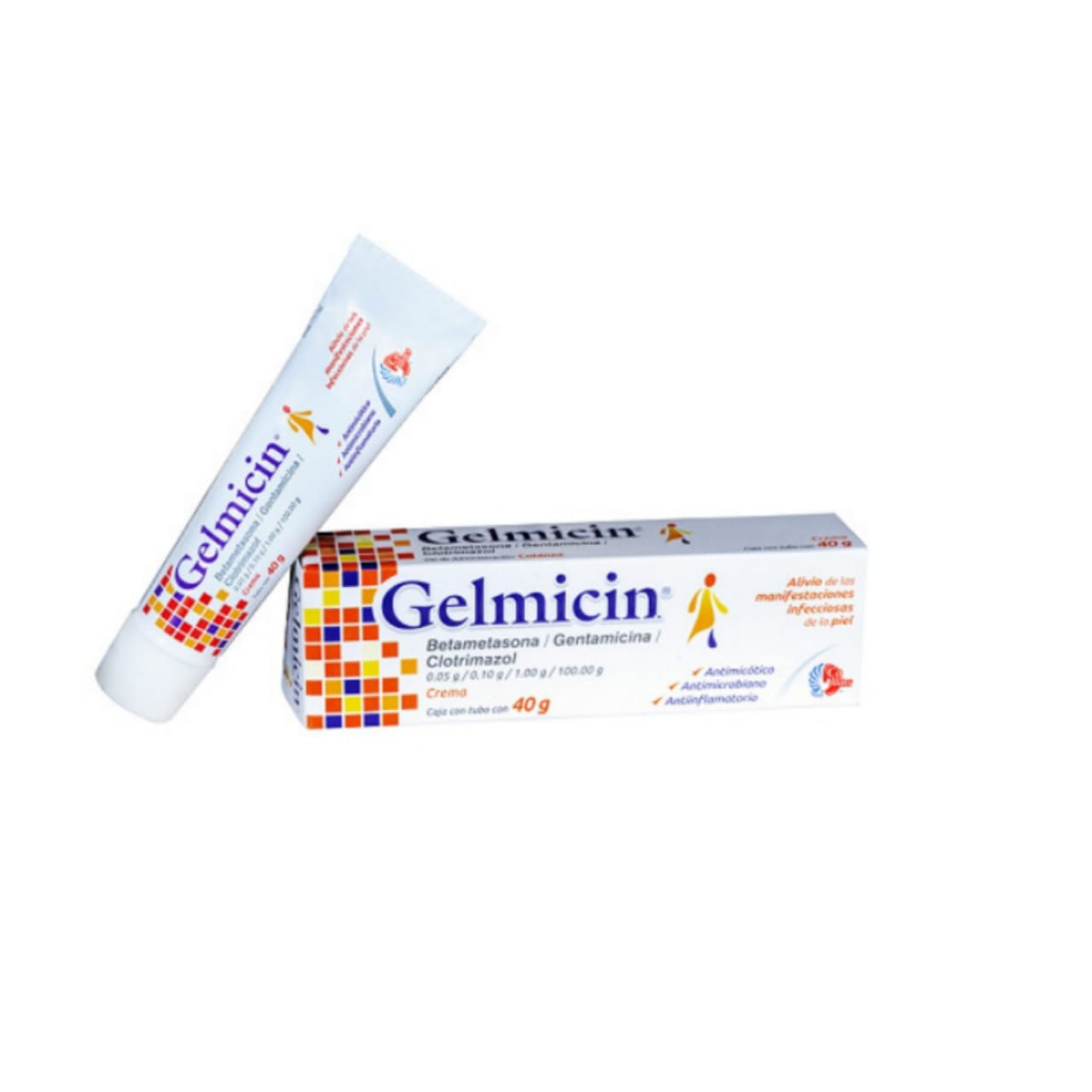 Gelmicin, Betametasona/Gentamicina/Clotrimazol 0.05g/0.10g/1.00g 40g (3 piezas)
