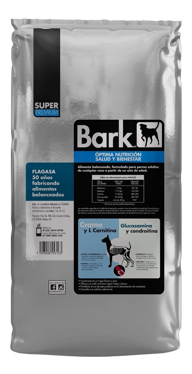 Croquetas Alimento para Perro BARK Adulto 20Kg Super Premium