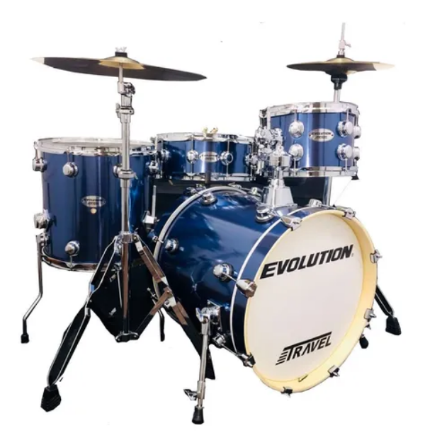 Batería Evolution Viajera 4 Piezas Atriles Asiento Platillos-Sparkle