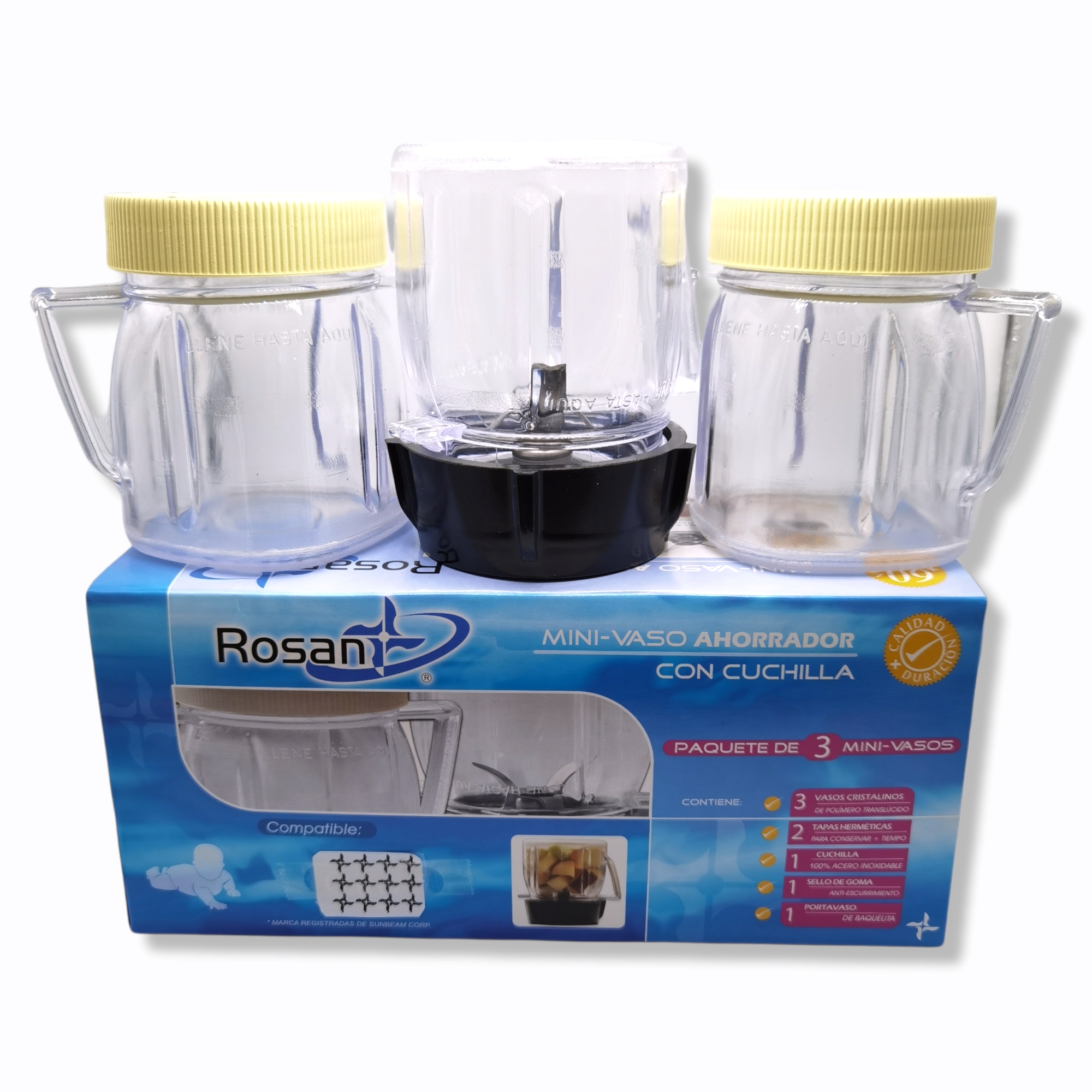 Mini Vasos Para Licuadora Oster 3 Piezas