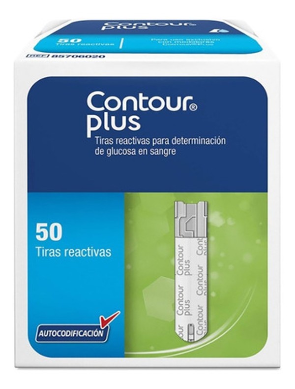 Kit de 100 Tiras Reactivas Glucosa Contour Plus Y 100 Lancetas
