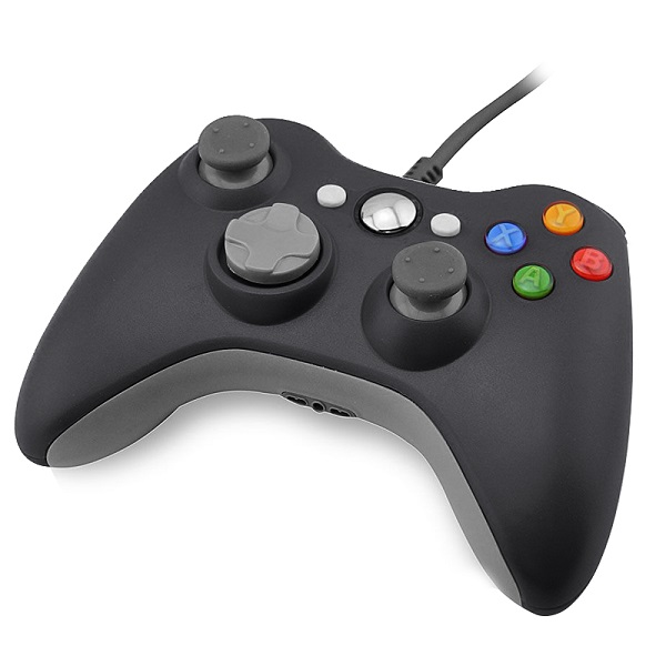 Control Genérico Compatible con xbox 360 Alámbrico Negro