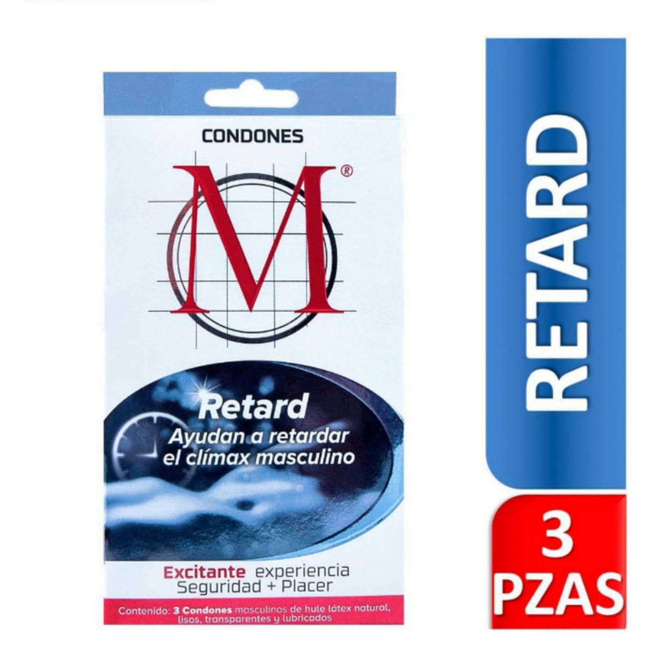 Preservativos M Force, Retard Seguridad+Placer (2 piezas con 3 piezas cada uno)