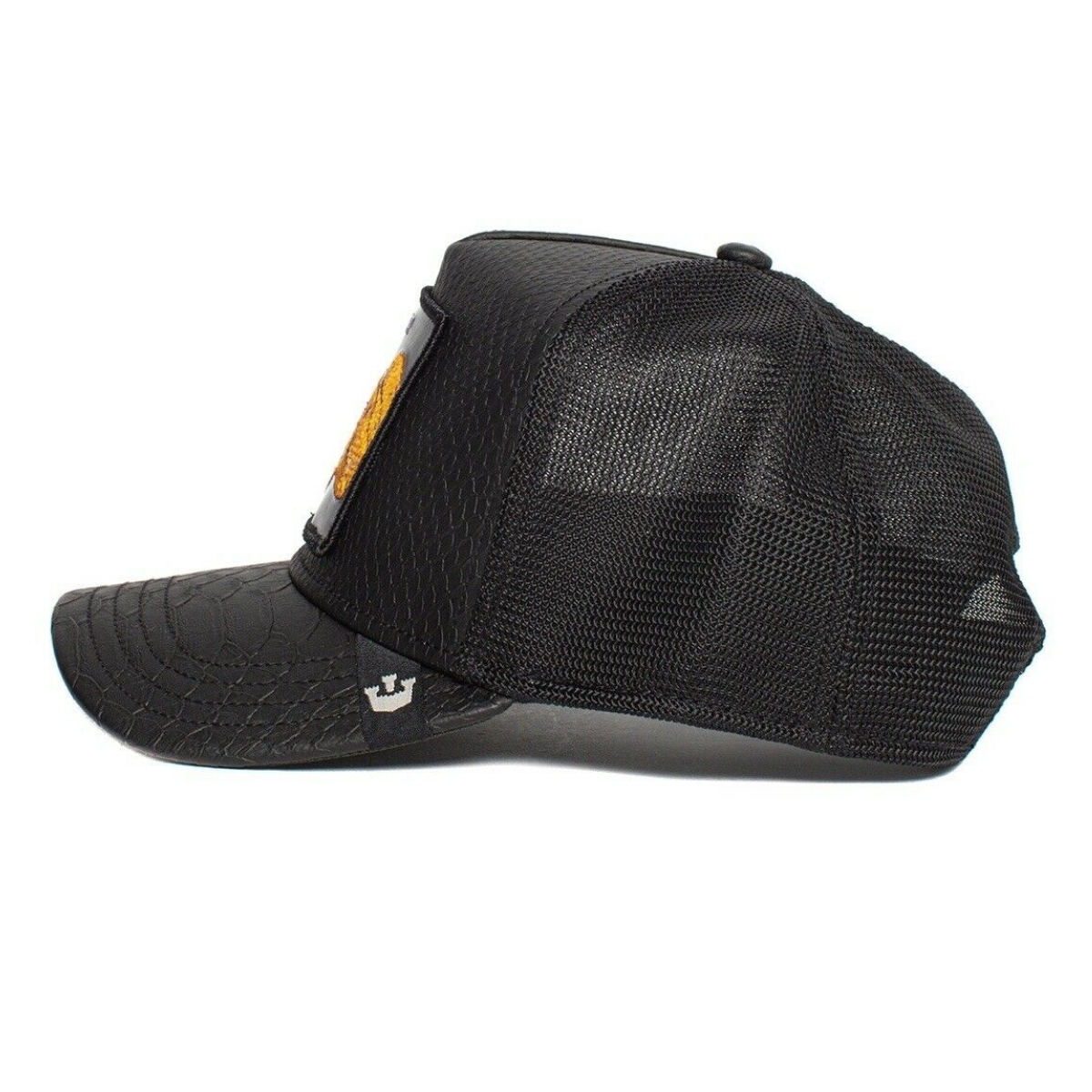 Gorra Goorin Bros Viper Negra Piel Serpiente Original Trucker 