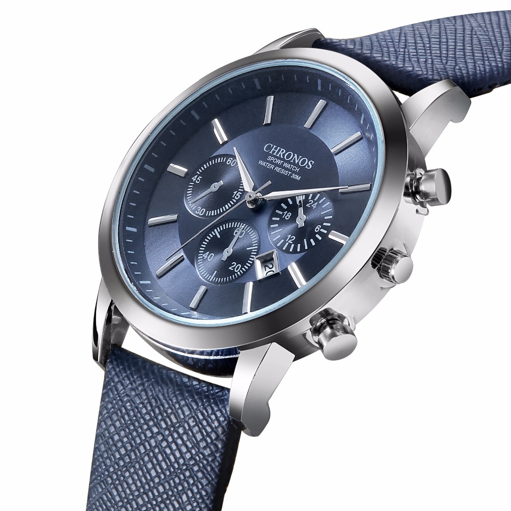 Reloj de Hombre Chronos Azul con Fechador