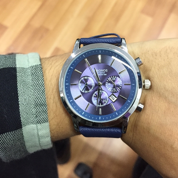 Reloj de Hombre Chronos Azul con Fechador