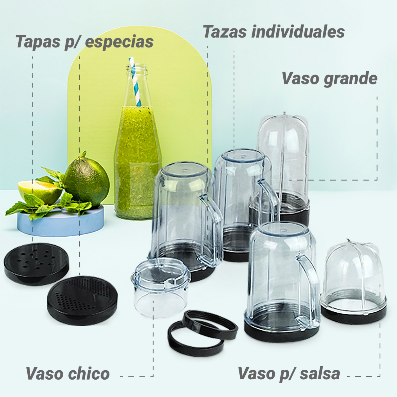 Procesador de frutas y verduras Natural Bullet tipo Nutribullet 600