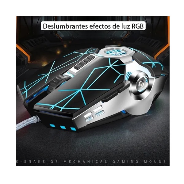 Mouse De Juego Usb Alámbrico Recargable Raton Gamer