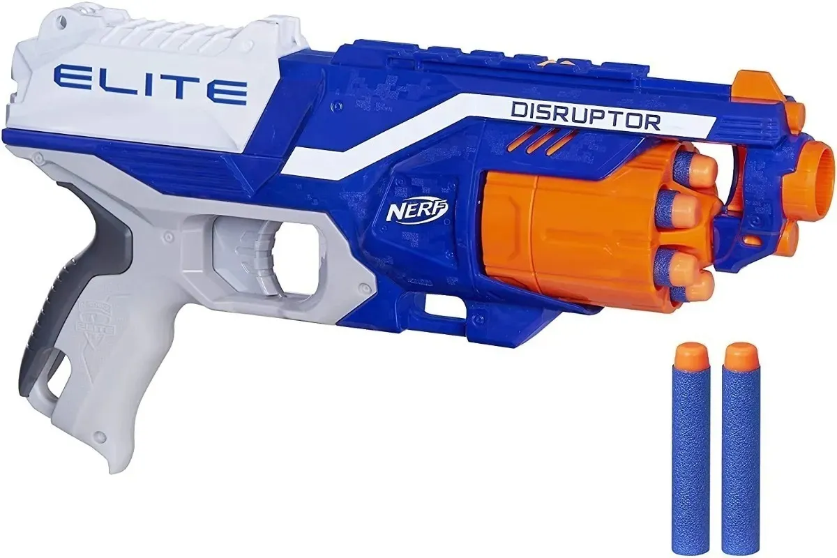 Pistola Nerf, Lanzador Elite Disruptor Juguete, Color Azul