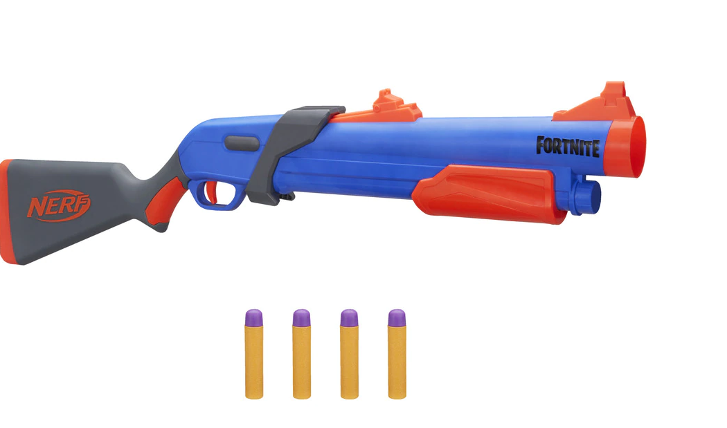 Lanzador Pump Sg, Nerf Fortnite, Escopeta de Combate, Color Azul