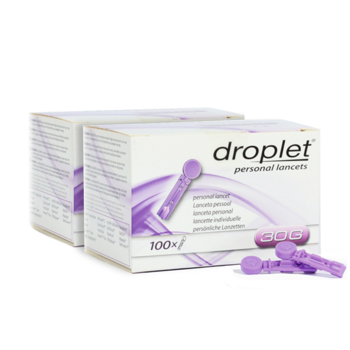 Droplet - 200 Lancetas para punción capilar 30G