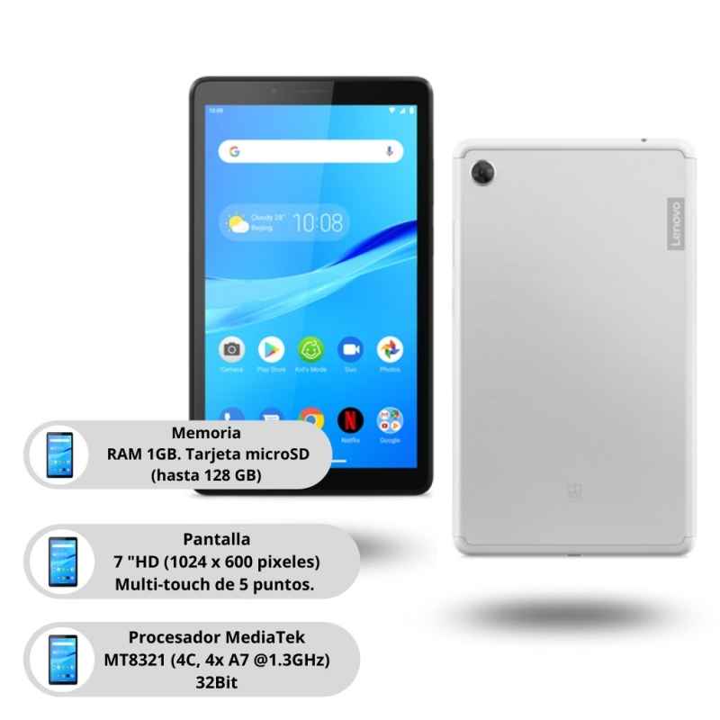 Lenovo Table Tab M7 TB-7305I 7" Pulgadas Procesador MT8321 16 GB Ram 1 GB Android 9 Color Platino