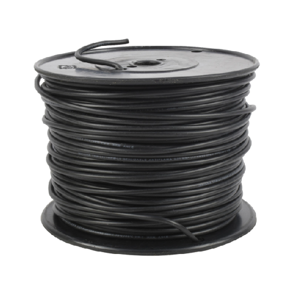 Cable indiana calibre tipo thw-ls/thhw-ls tipo 12 awg. 100 % cobre rollo de 100 m. 600 v.  Negro