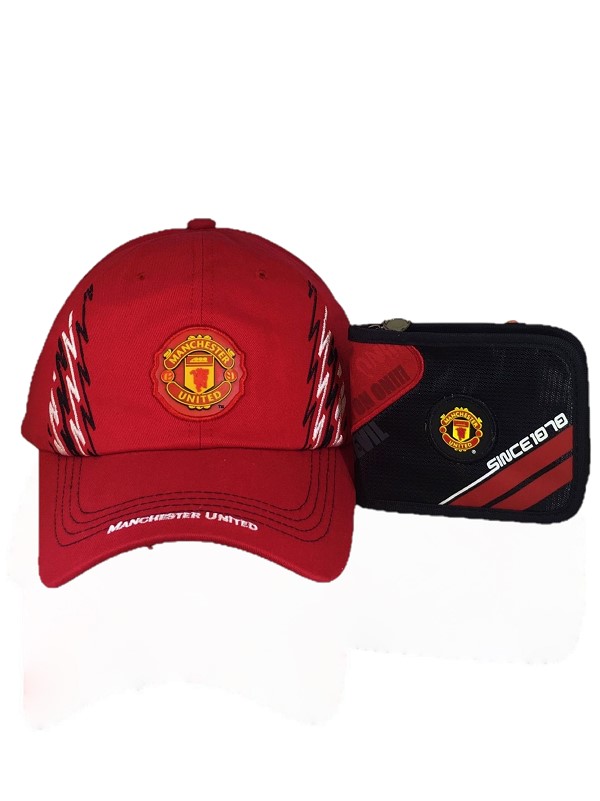 GORRA ORIGINAL MANCHESTER UNITED  CON CARTERA DE REGALO