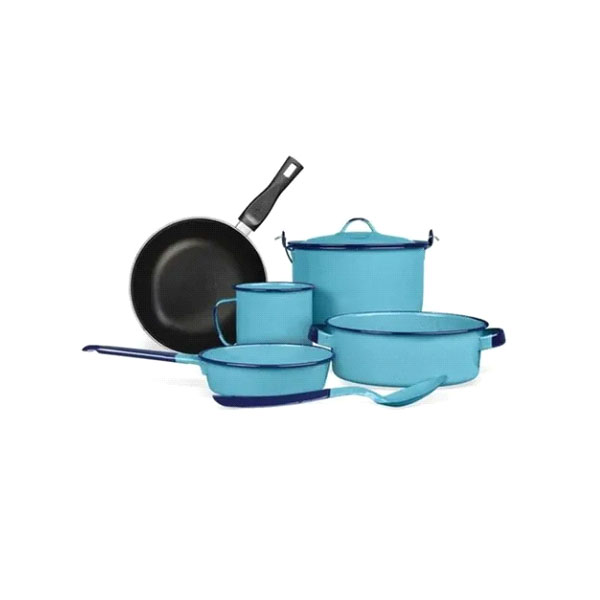 Bateria De Cocina Cinsa Renata 7 PZAS. Acero Vitrificado