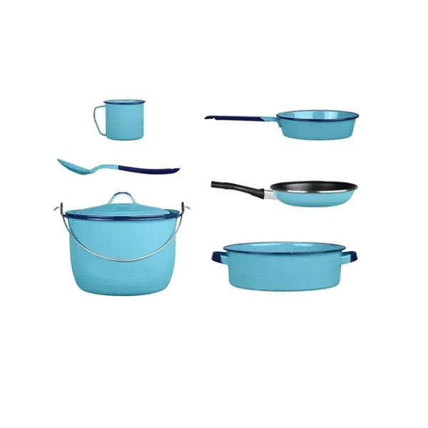 Bateria De Cocina Cinsa Renata 7 PZAS. Acero Vitrificado