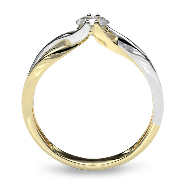 Anillo de Compromiso con 25 puntos Diamante Natural Certificado Oro 14K Amelie Joyas