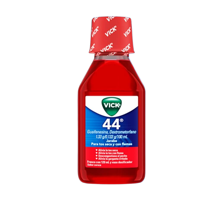 Vick 44 Jarabe 120ml -- Guaifenesina / Dextrometorfano