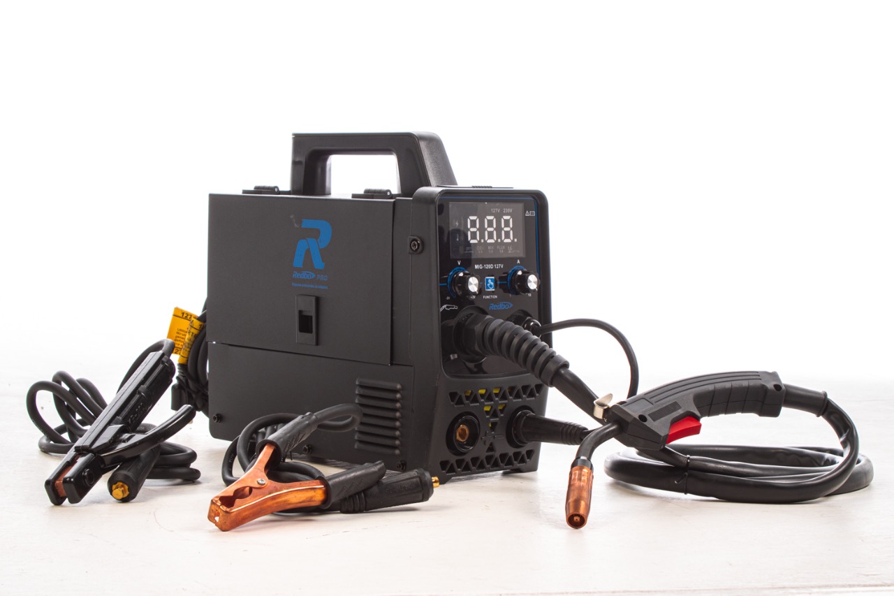 inversora Microalambre C/sin Gas+mma+careta 3 Rollos Redbo