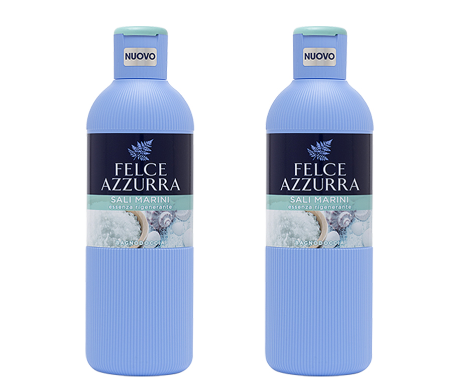 Jabon Corporal Hecho en Italia Felce Azzurra Sea Salts 650 ml 