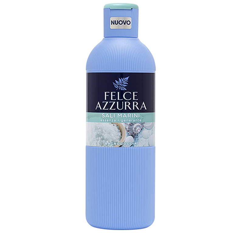 Jabon Corporal Hecho en Italia Felce Azzurra Sea Salts 650 ml 