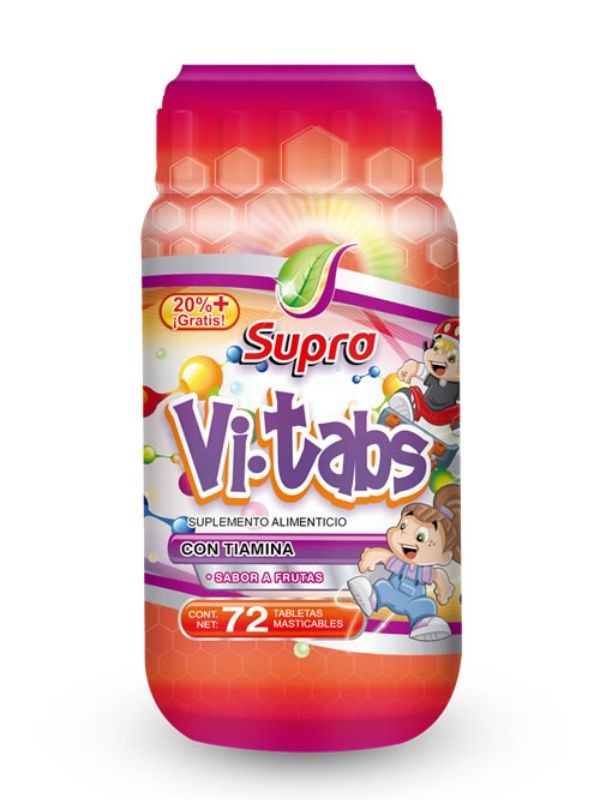 Suplemento Alimenticio Supra Vi-Tabs 72 Tabletas 500 mg c/u Supra Natura 